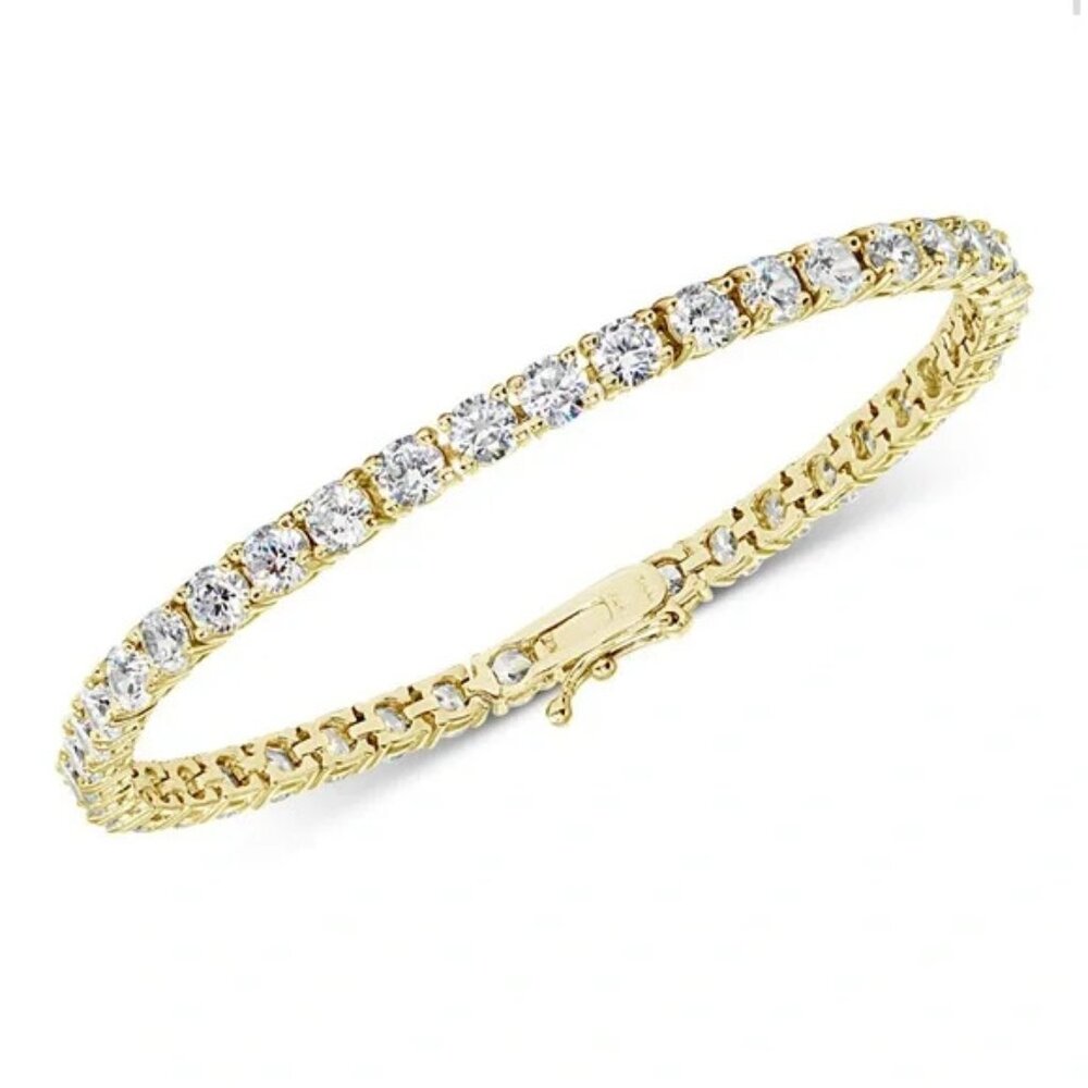 Giani Bernini Cubic Zirconia Tennis Bracelet in 18k gold over sterling silver